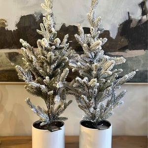 Two Christmas tree planters